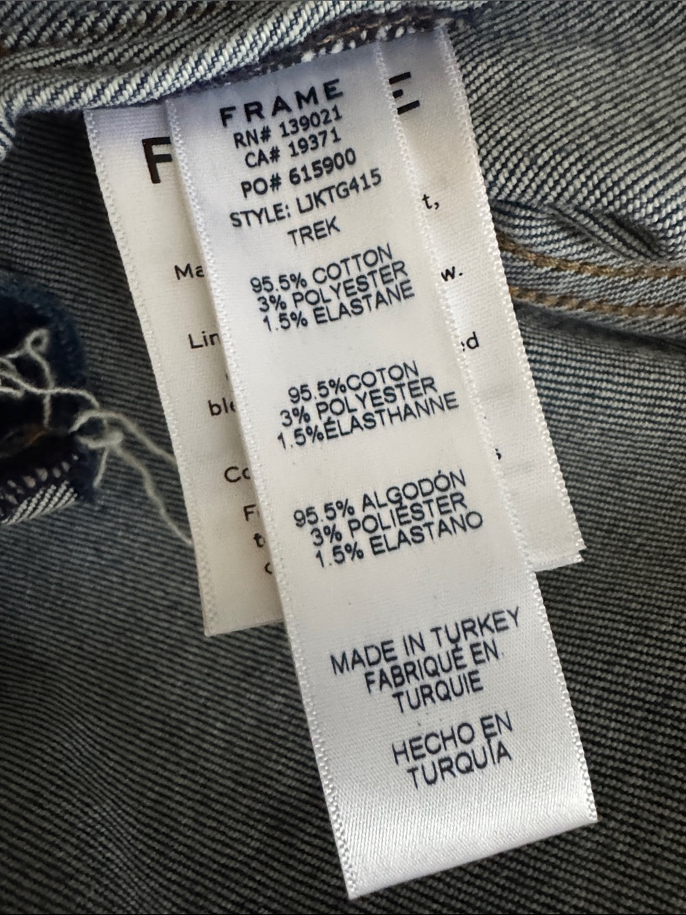 Frame Denim Women's Medium Blue Cropped Jean Jacket Size XSMALL - Picture 11 of 12